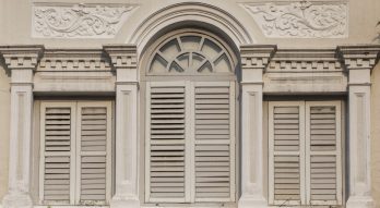 Cream building in Rome