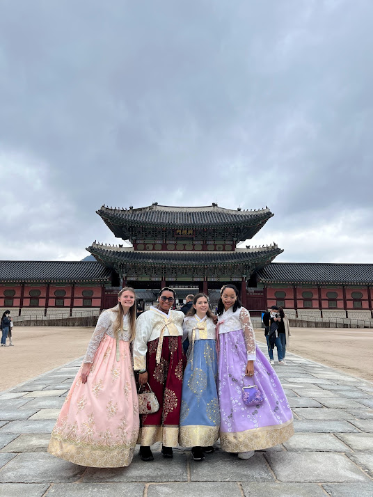 Oglethorpe students dressed for festivities in South Korea (2022)
